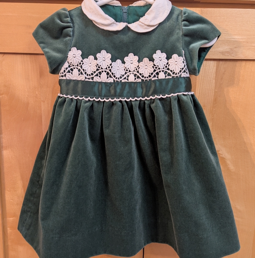 Christmas Green Boutique Florence Eiseman Velvet Dress